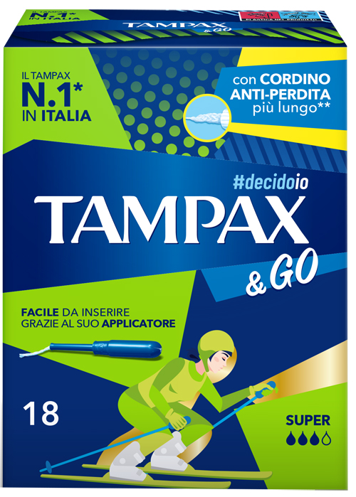 TAMPAX &GO SUPER 18 PEZZI - pharmaluna