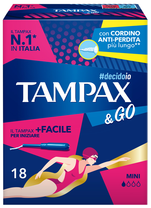 TAMPAX &GO MINI 18 PEZZI - pharmaluna