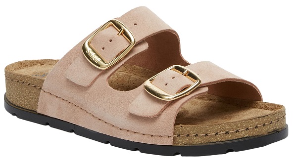 CALZATURA BORA 2 BUCKLES SUEDE W NUDE 37 - pharmaluna