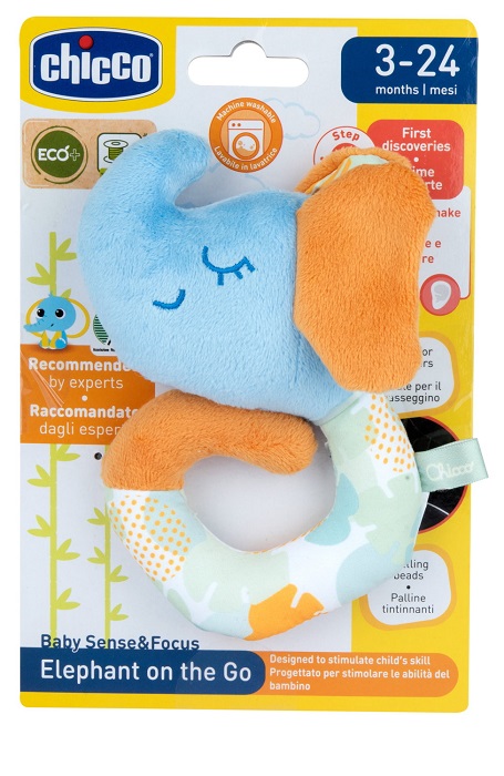 CHICCO GIOCO BABY SENSE&FOCUS TRILLINO SOFT ELEFANTE ECO+ - pharmaluna