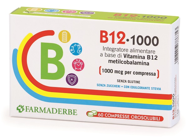 B12 1000 60 COMPRESSE OROSOLUBILI DA 0,2 G - pharmaluna