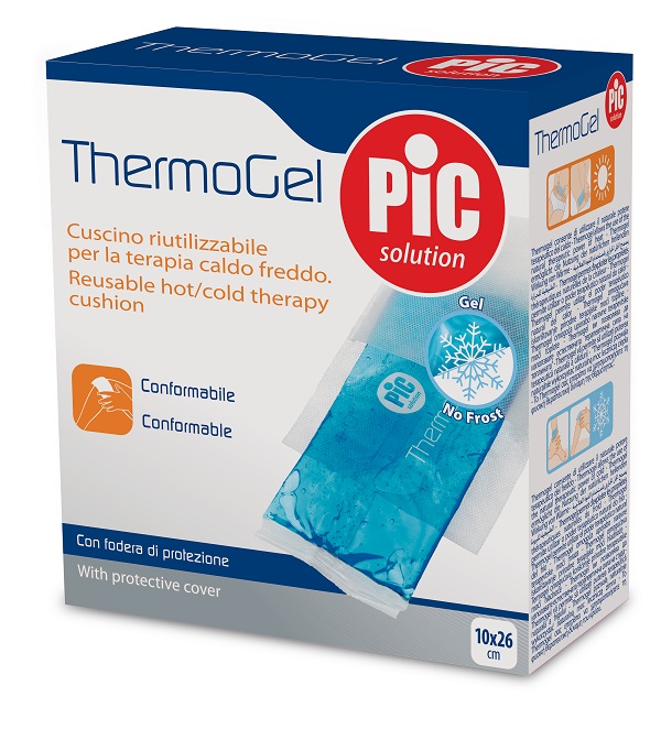 CUSCINO THERMOGEL 10X26 CM TERAPIA CALDO FREDDO CON FODERA ITC - pharmaluna