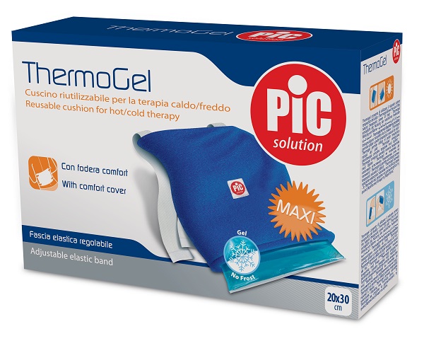 CUSCINO THERMOGEL RIUTILIZZABILE PER TERAPIA CALDO FREDDO CM 20X30 CON FODERA FASCIA ELASTICA ITC - pharmaluna