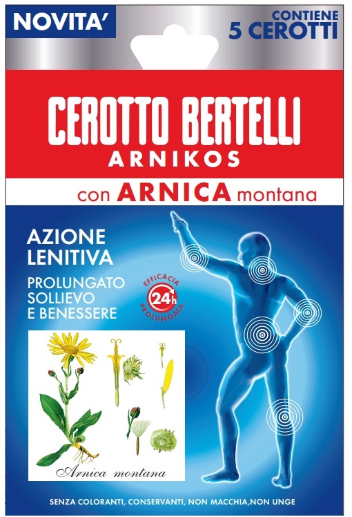 BERTELLI CEROTTO ARNIKOS CON ARNICA MONTANA 5 PEZZI - pharmaluna
