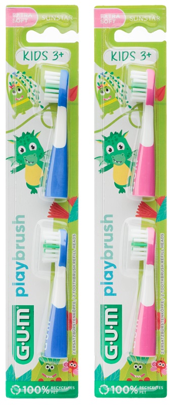GUM PLAYBRUSH SPAZZOLINO KIDS 3+ ROSA - pharmaluna