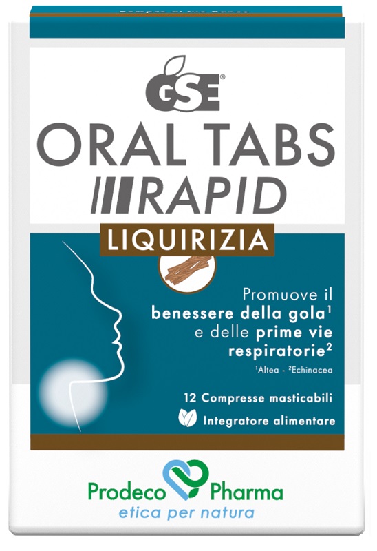 GSE ORAL TABS RAPID LIQUIRIZIA 12 COMPRESSE DA 1,5 G - pharmaluna