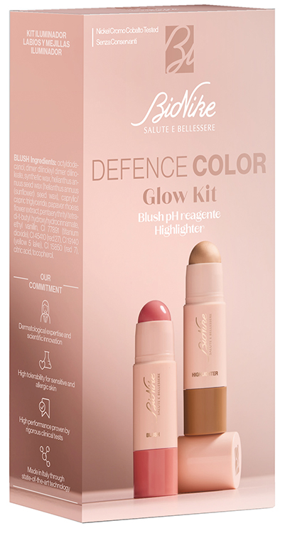 DEFENCE COLOR GLOW KIT ILLUMINANTE 7 ML + LIP&CHEEK BLUSH 5 ML - pharmaluna