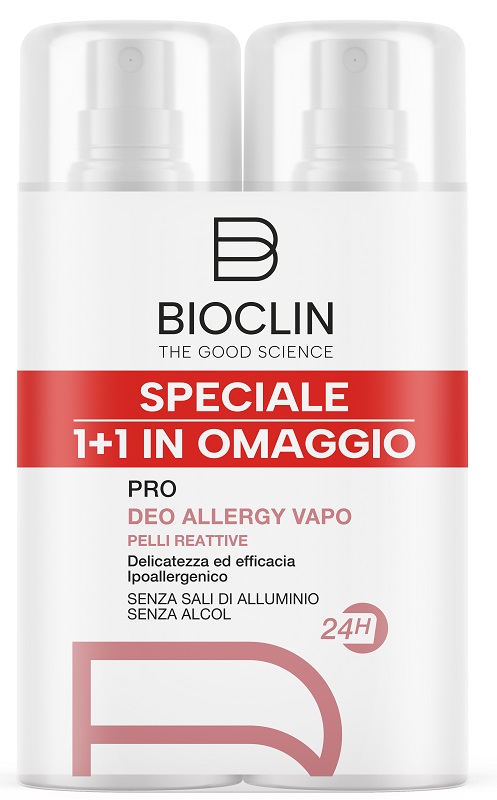BIOCLIN DEODORANTE PRO ALLERGY VAPO 2 PEZZI 100 ML BIPACK - pharmaluna