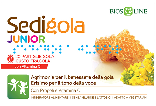 SEDIGOLA APIX PROPOLI JUNIOR FRAGOLA 20 PASTIGLIE - pharmaluna