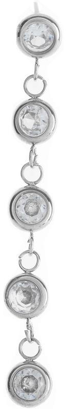 ORECCHINO PENDENTE 5 STRASS ACCIAIO - pharmaluna