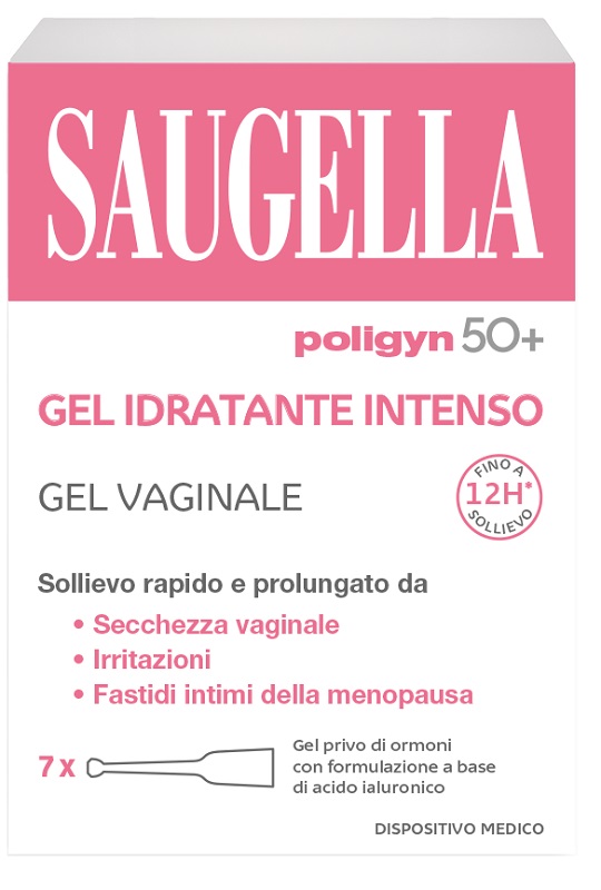 SAUGELLA POLIGYN 50+ GEL IDRATANTE INTENSO 7 TUBETTI MONODOSE DA 4 ML - pharmaluna