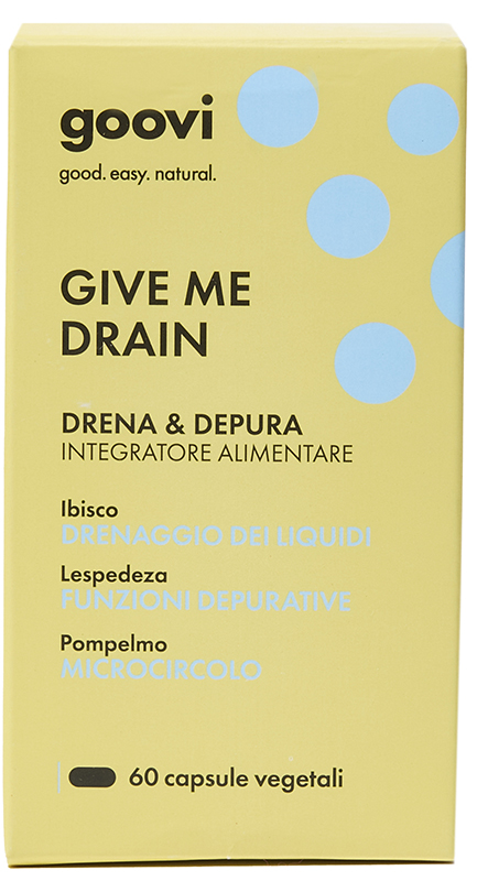 GOOVI GIVE ME DRAIN 60 CAPSULE VEGETALI SENZA GLUTINE NATURALMENTE PRIVO DI LATTOSIO - pharmaluna