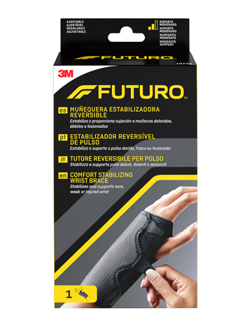 TUTORE PER POLSO REVERSIBILE FUTURO NERO 1 PEZZO - pharmaluna