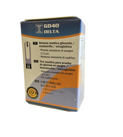 STRISCE MISURAZIONE GLICEMIA BRUNO GD40 DELTA 25 PEZZI - pharmaluna