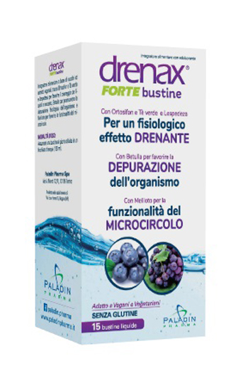 DRENAX FORTE MIRTILLO E UVA 15 BUSTINE - pharmaluna