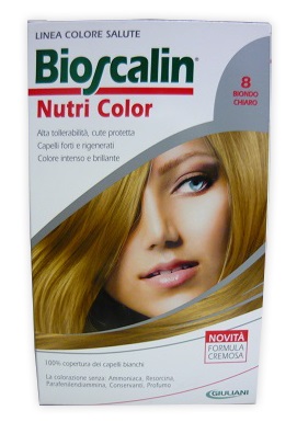 BIOSCALIN NUTRI COLOR 8 BIONDO CHIARO SINCROB 124 ML - pharmaluna