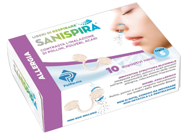 SANISPIRA ALLERGIA DISPOSITIVO NASALE 10 PEZZI TAGLIA L - pharmaluna