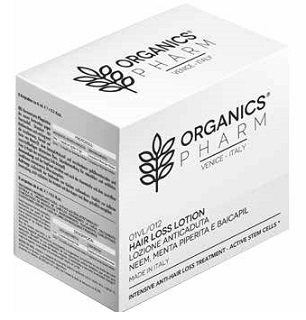 ORGANICS PHARM HAIR LOSS LOTION NEEM OIL-PEPPERMINT-BAICAPIL 12 FIALE DA 6 ML - pharmaluna