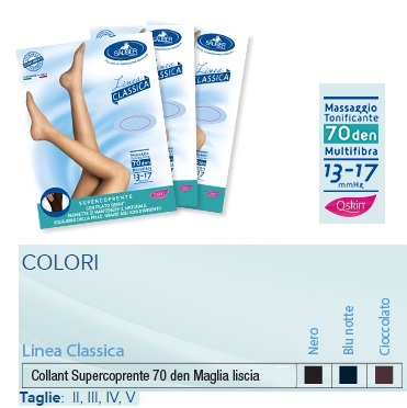 SAUBER COLLANT 70 DENARI SUPER COPRENTE MAGLIA LISCIA CIOCCOLATO 3 LINEA CLASSICA - pharmaluna