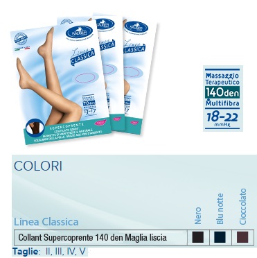 SAUBER COLLANT 140 DENARI SUPER COPRENTE MAGLIA MICRORETE BLU NOTTE 2 LINEA CLASSICA MISURA - pharmaluna