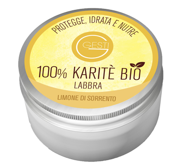 GESTI 100% KARITE' BIO 10 ML LIMONE DI SORRENTO LABBRA - pharmaluna