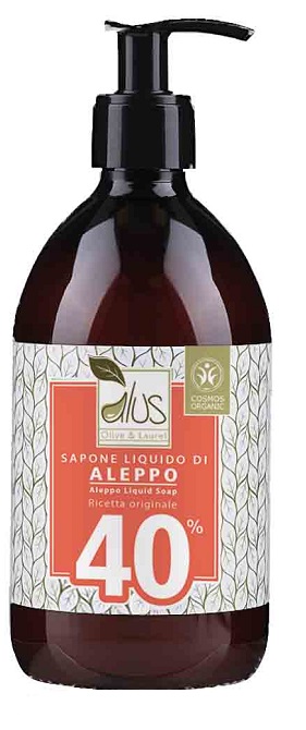 ALUS OLIVE & LAUREL SAPONE LIQUIDO DI ALEPPO 40% 500 ML - pharmaluna