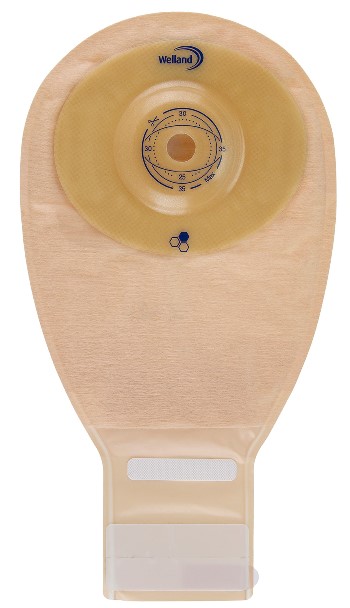 SACCA PER ILEOSTOMIA OPACA RITAGLIABILE WELLAND AURUM PROFILE ILEO MIDI DIAMETRO 13-48 MM INIZIO CONVESSITA' 48 MM 10 PEZZI - pharmaluna