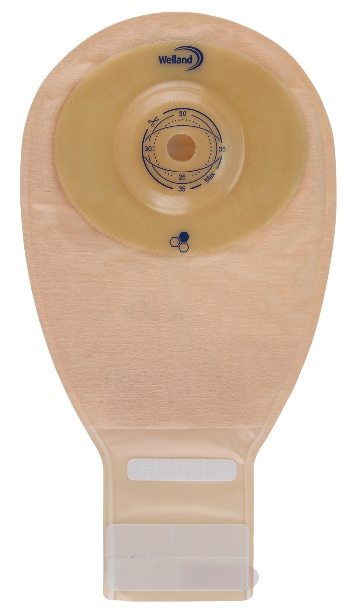 SACCA PER ILEOSTOMIA TRASPARENTE RITAGLIABILE WELLAND AURUM CONVEX ILEO MIDI DIAMETRO 13-48 MM INIZIO CONVESSITA' 48 MM 10 PEZZI - pharmaluna