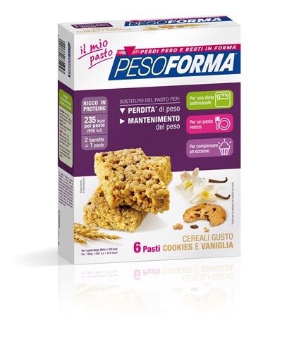 PESOFORMA BARR CEREALI COOKIES VANIGLIA 372 G - pharmaluna