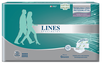 PANNOLONE A MUTANDA LINES SPECIALIST ALTAPROTEZIONE MG 20 PEZZI - pharmaluna