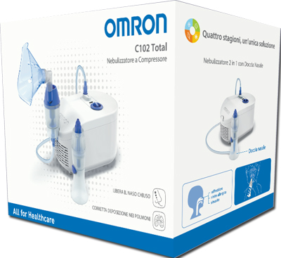 NEBULIZZATORE A PISTONE OMRON C102 TOTAL - pharmaluna