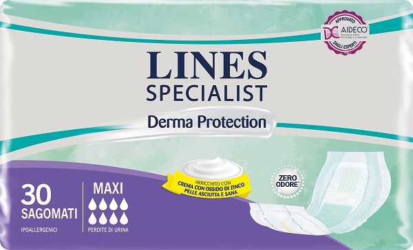 LINES SPECIALIST DERM PANNOLONE SAGOMATO MAXI 30 PEZZI - pharmaluna