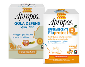 APROPOS SPRAY FORTE + C FLUPROTECT EFFERVESCENTE - pharmaluna
