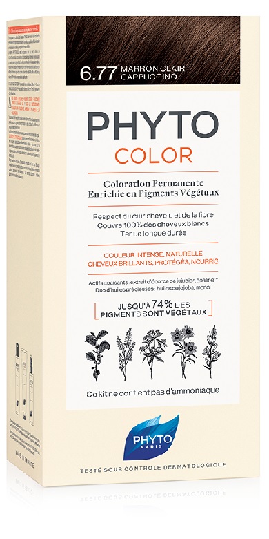 PHYTOCOLOR 6.77 MARR CHIA CAPP 1 LATTE + 1 CREMA + 1 MASCHERA + 1 PAIO DI GUANTI - pharmaluna