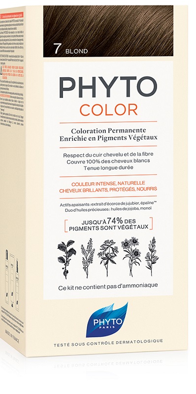PHYTOCOLOR 7 BIONDO 1 LATTE + 1 CREMA + 1 MASCHERA + 1 PAIO DI GUANTI - pharmaluna
