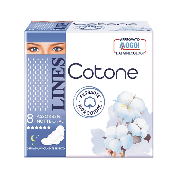 LINES COTONE ULTRA NOTTE 8 PEZZI - pharmaluna
