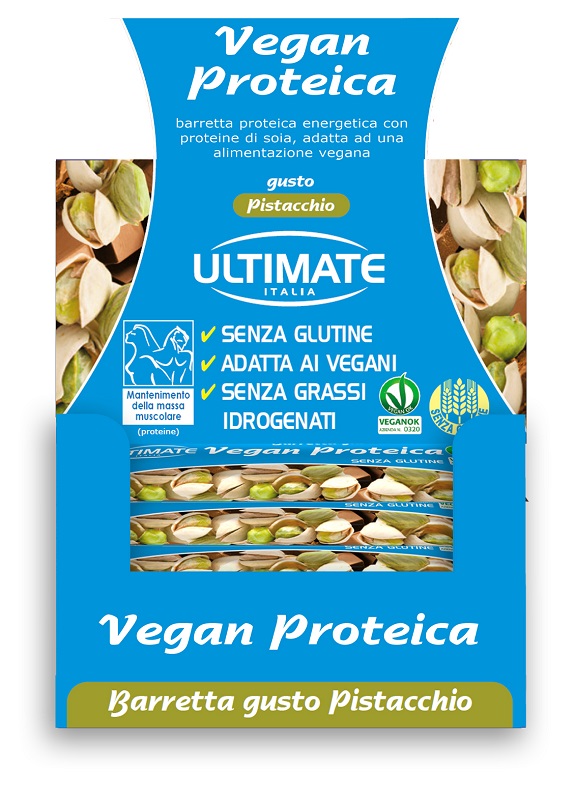 ULTIMATE BARRETTA VEGAN PROTEICA PISTACCHIO 24 X 40 G - pharmaluna