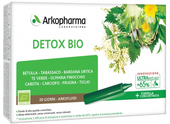 ARKOFLUIDI ULTRA SUONI DETOX BIO 20 FIALE - pharmaluna