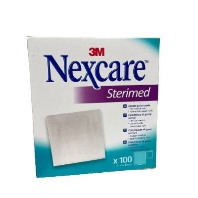 GARZA COMPRESSA NEXCARE STERIMED IN COTONE 20 FILI 18X40CM MULTILINGUAL 12 PEZZI - pharmaluna