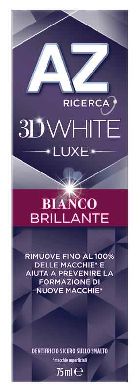 AZ DENT 3D WHITE LUXE BIANCO BRILLANTE 75 ML - pharmaluna