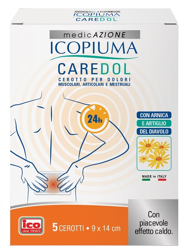 ICOPIUMA CAREDOL CEROTTO DOL RETTANGOLARE 5 PEZZI - pharmaluna