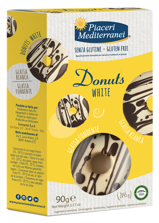 PIACERI MEDITERRANEI DONUTS WHITE 90 G - pharmaluna
