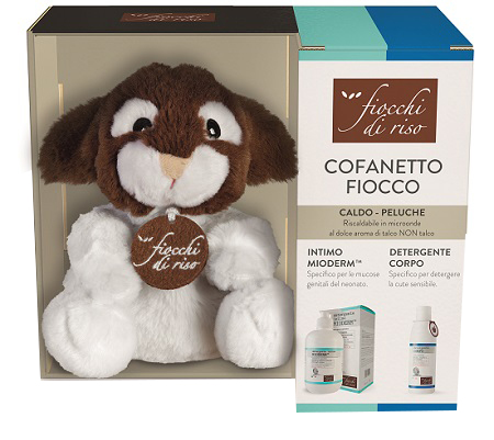 KIT FIOCCHI DI RISO CALDO-PELUCHE FIOCCO + DETERGENTE INTIMO MIODERM 240 ML + DETERGENTE CORPO DELICATO 200 ML - pharmaluna