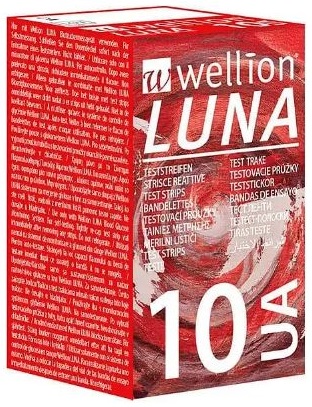 WELLION STRISCE PER LA DETERMINAZIONE DELL'ACIDO URICO 10 PEZZI - pharmaluna