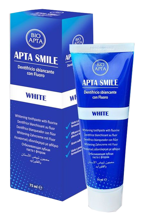 APTASMILE DENTIFRICIO SBIANCANTE 75 ML - pharmaluna