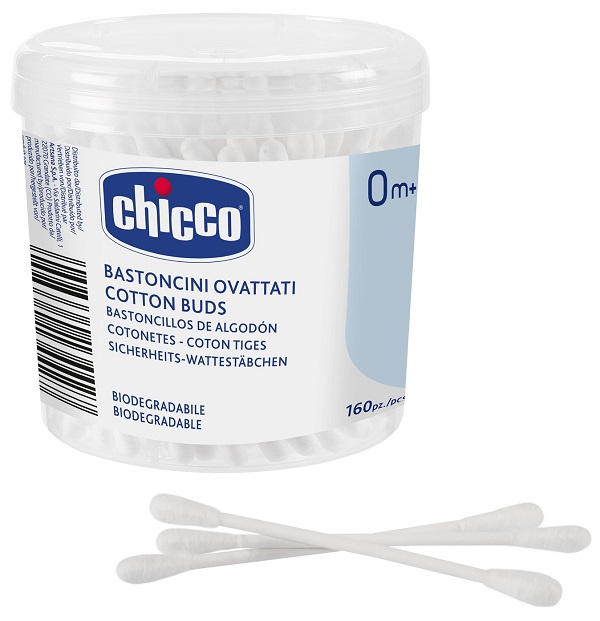 CHICCO BASTONCINI COTONATI 160 PEZZI - pharmaluna