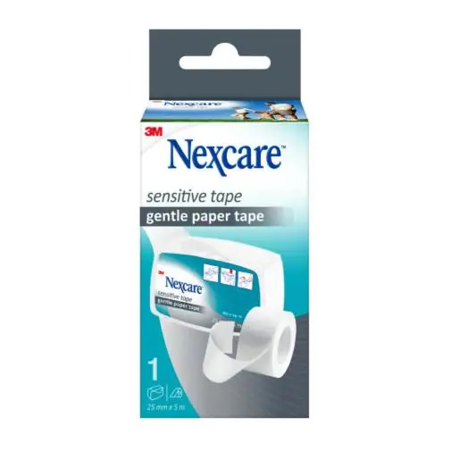 CEROTTO SU ROCCHETTO NEXCARE SENSITIVE TAPE 2,5X500CM CON DISPENSER - pharmaluna