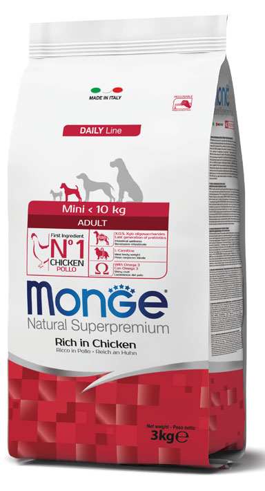 MONGE DOG MINI ADULT 3 KG - pharmaluna