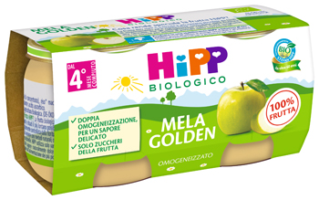 HIPP BIO OMOGENEIZZATO MELA GOLDEN 2 X 80 G - pharmaluna