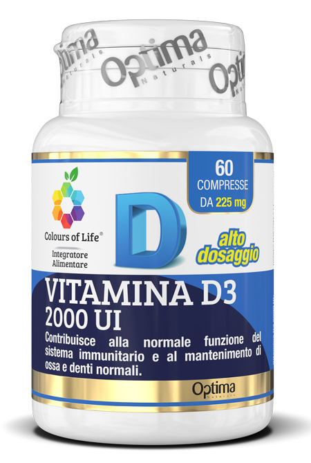 COLOURS OF LIFE VITAMINA D3 2000 UI 60 COMPRESSE - pharmaluna